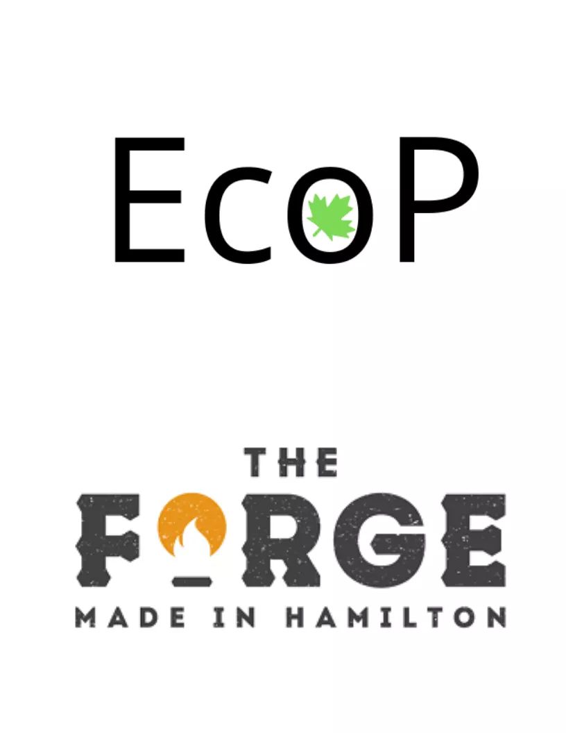 EcoP | The Forge at McMaster Innovation Park, 175 Longwood Rd S Suite 301A, Hamilton, ON L8P 0A1, Canada | Phone: (289) 788-8249