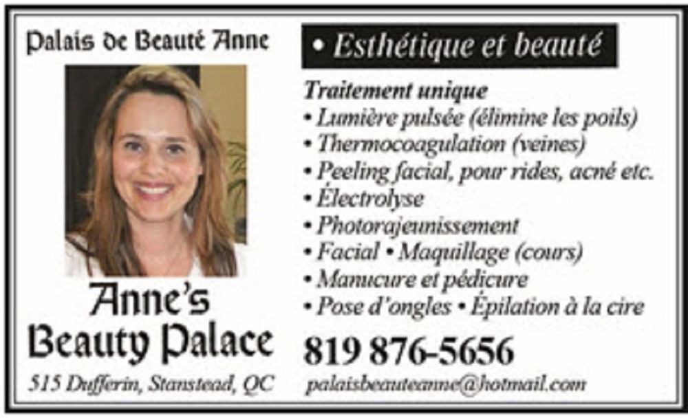 Palais de Beauté Anne | 1324 Rue Principale E, Magog, QC J1X 1Z7, Canada | Phone: (819) 437-6785