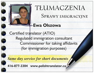 Olszowa Ewa | 3320 Fieldgate Dr #301, Mississauga, ON L4X 2J2, Canada | Phone: (416) 877-3304