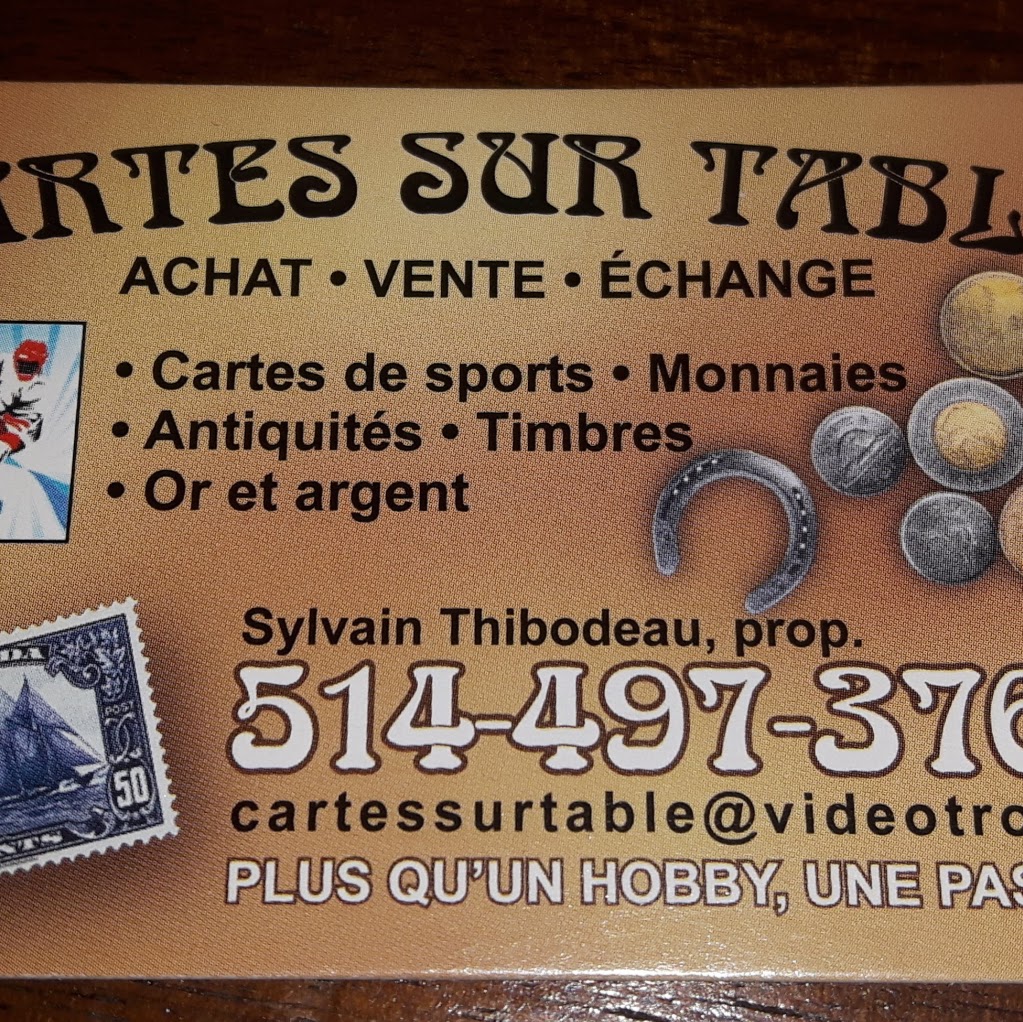 Cartes Sur Table LAssomption | 862 Boul LAnge Gardien N, LAssomption, QC J5W 1P1, Canada | Phone: (514) 497-3768