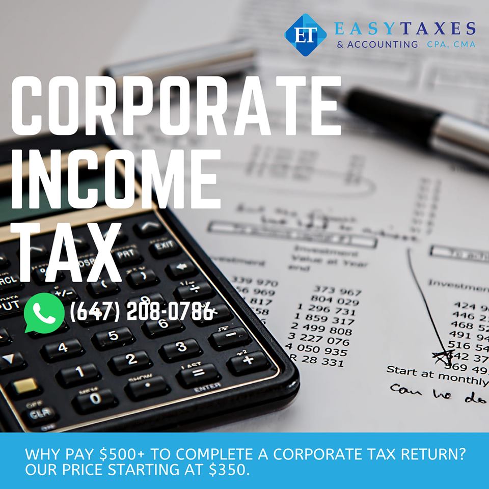 Easy Taxes & Accounting | 1050 Simcoe St N Unit 204, Oshawa, ON L1G 4W5, Canada | Phone: (647) 208-0786