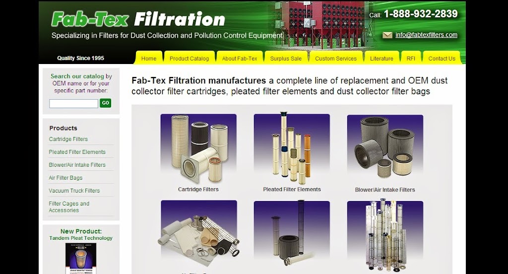 Fab-Tex Filtration Inc. | 4380 Harvester Rd #1, Burlington, ON L7L 4X2, Canada | Phone: (905) 335-1012