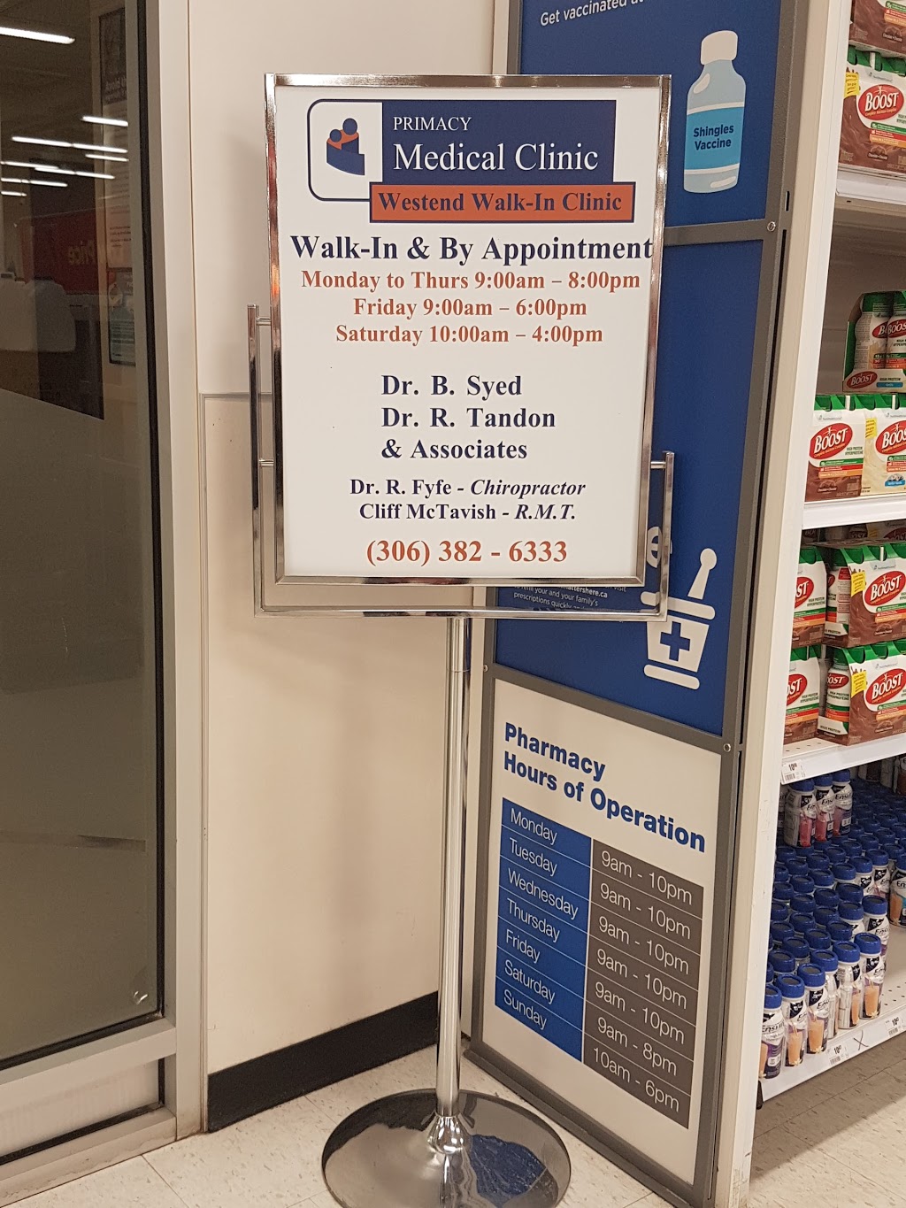 Primacy - Westend Walk-In & Medical Clinic | 411 Confederation Dr, Saskatoon, SK S7L 5C3, Canada | Phone: (306) 382-6333