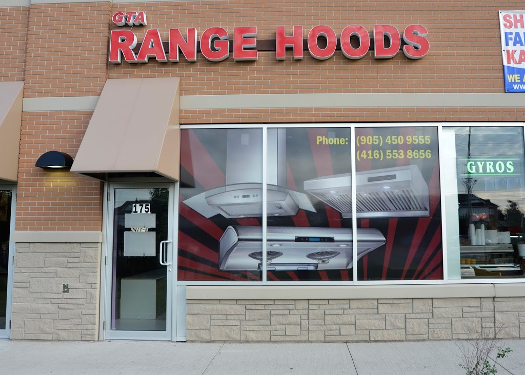 GTA Range Hoods | 175 Fletchers Creek Blvd #5, Brampton, ON L6X 0Y7, Canada | Phone: (905) 450-9555