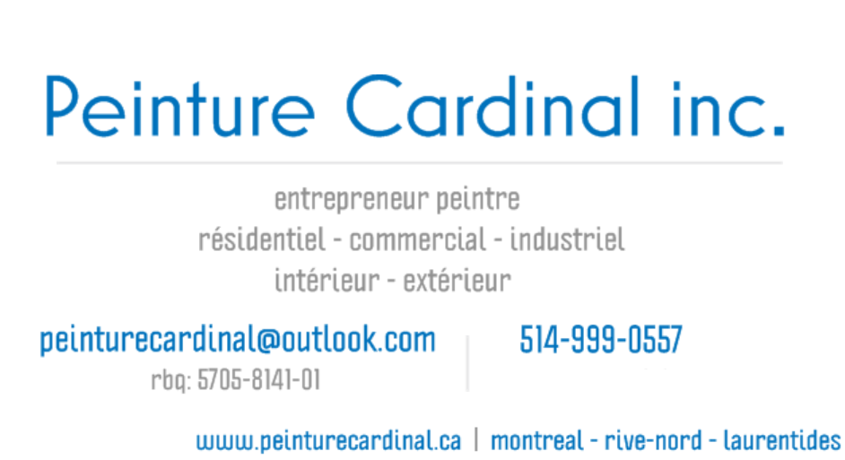 Peinture Cardinal inc. | 1431 Rue Cousteau, Boisbriand, QC J7G 2W2, Canada | Phone: (514) 999-0557