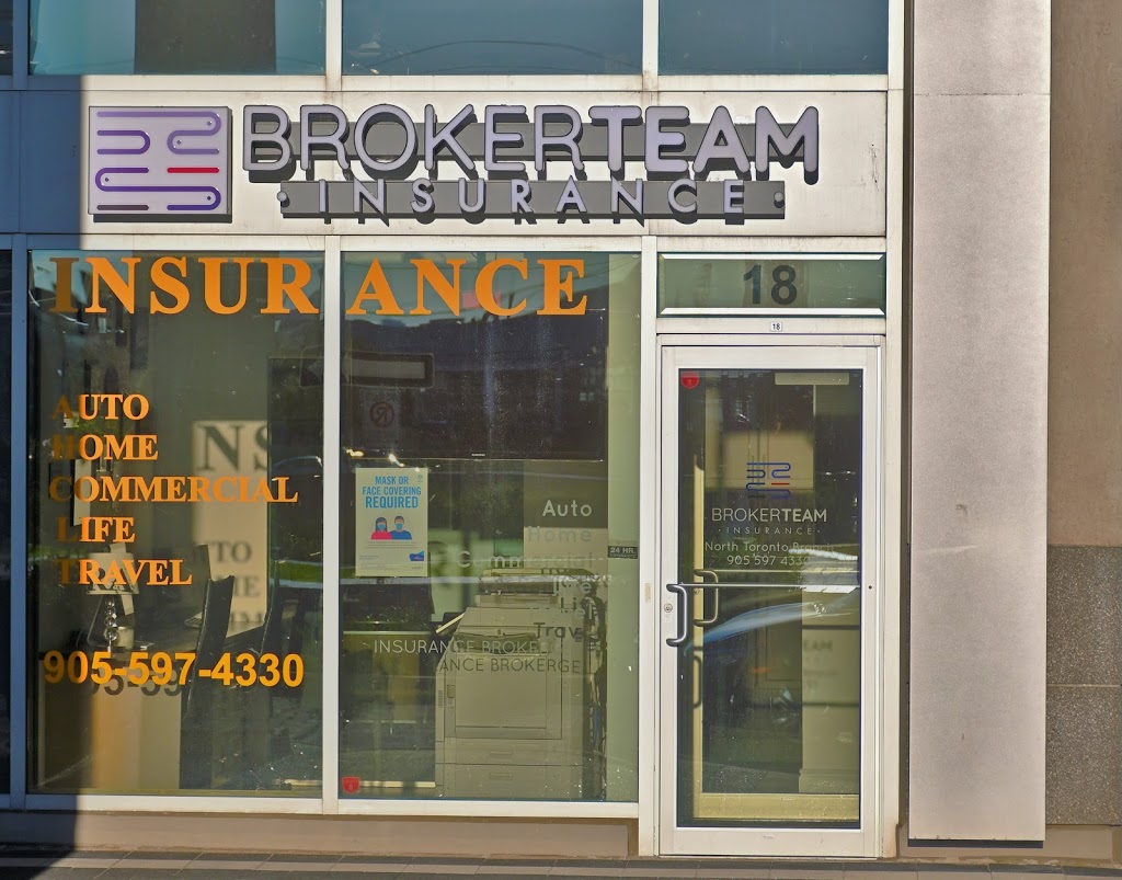 BrokerTeam Insurance - North Toronto Branch | 7181 Yonge St #18, Thornhill, ON L3T 0C7, Canada | Phone: (905) 597-4338