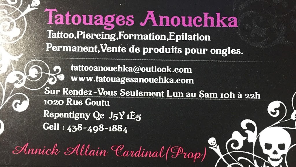 Tatouages Anouchka & Piercings | 68 Rue du Camelia, LAssomption, QC J5W 5V9, Canada | Phone: (514) 607-3223