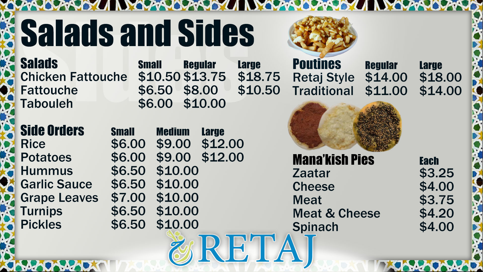 Retaj Mediterranean Cuisine & Shawarma | 4456 Limebank Rd unite 8, Ottawa, ON K1V 2N8, Canada | Phone: (613) 822-3306