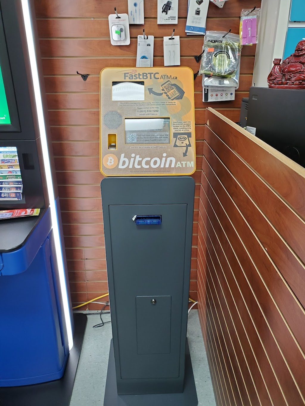 FastBTC Bitcoin ATM - TriStar Convenience | 4101 Rutherford Rd #4, Vaughan, ON L4L 1A6, Canada | Phone: (888) 832-1282