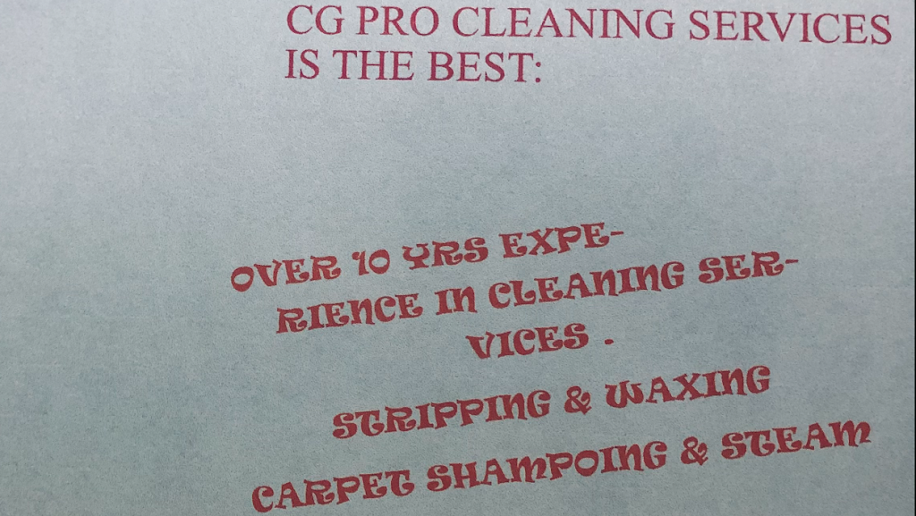 CG Pro-Cleaning inc | 11 Goldfinch Ct Unit 807, North York, ON M2R 2C2, Canada | Phone: (647) 701-9936