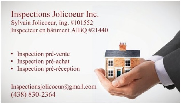 Inspections Jolicoeur Inc. | 455 Rue Bertie, Saint-Jérôme, QC J7Z 3K3, Canada | Phone: (438) 830-2364