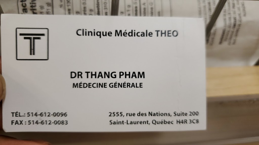 Clinique Médicale THEO | 2555 Rue des Nations, Saint-Laurent, QC H4R 3C8, Canada | Phone: (514) 612-0096