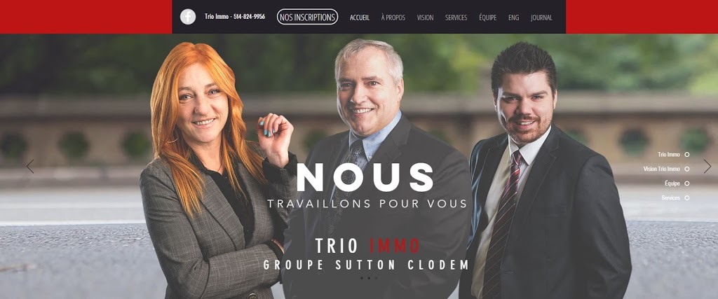 Courtiers immobiliers à Châteauguay | Équipe Trio Immo | 289 Boulevard DAnjou, Châteauguay, QC J6J 2R4, Canada | Phone: (514) 824-9956