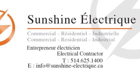 Sunshine Electrique | 5660 Croissant Beaumanoir, Brossard, QC J4Z 2G4, Canada | Phone: (514) 625-1400