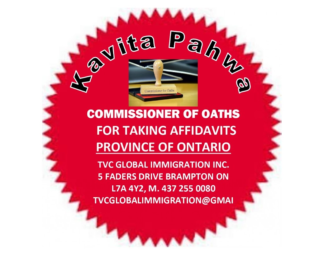 TVC GLOBAL IMMIGRATION INC. CANADA | 5 Faders Dr, Brampton, ON L7A 4Y2, Canada | Phone: (437) 255-0080