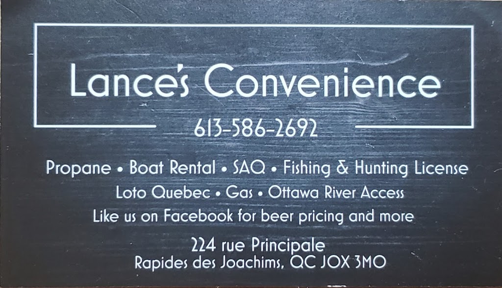 Lances Convenience | 224 Rue Principale, Rapides-des-Joachims, QC J0X 3M0, Canada | Phone: (613) 586-2692