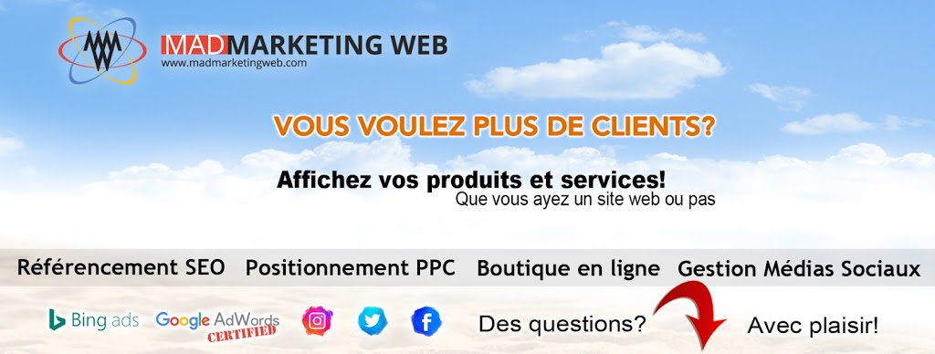 MAD Marketing Web | 149 de Lévis, Granby, QC J2H 2G4, Canada | Phone: (450) 994-2767