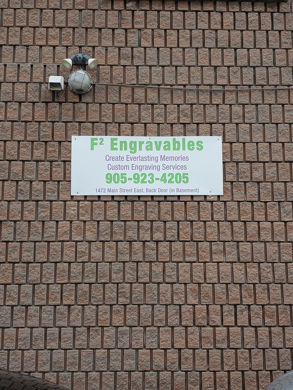 F² Engravables | 1472 Main St E, Hamilton, ON L8K 1C6, Canada | Phone: (905) 923-4205