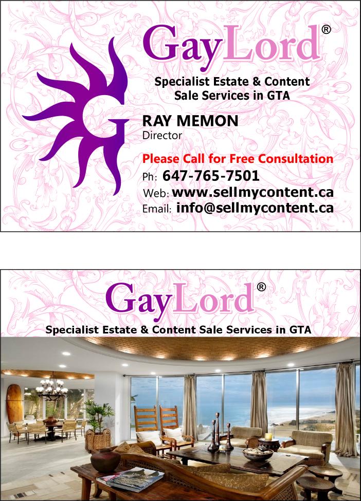 GayLord Estate and Content Sales Toronto, North York, Woodbridge | mailing address only, 105 Bourbon Pl #1, Whitby, ON L1R 3C5, Canada | Phone: (647) 765-7501