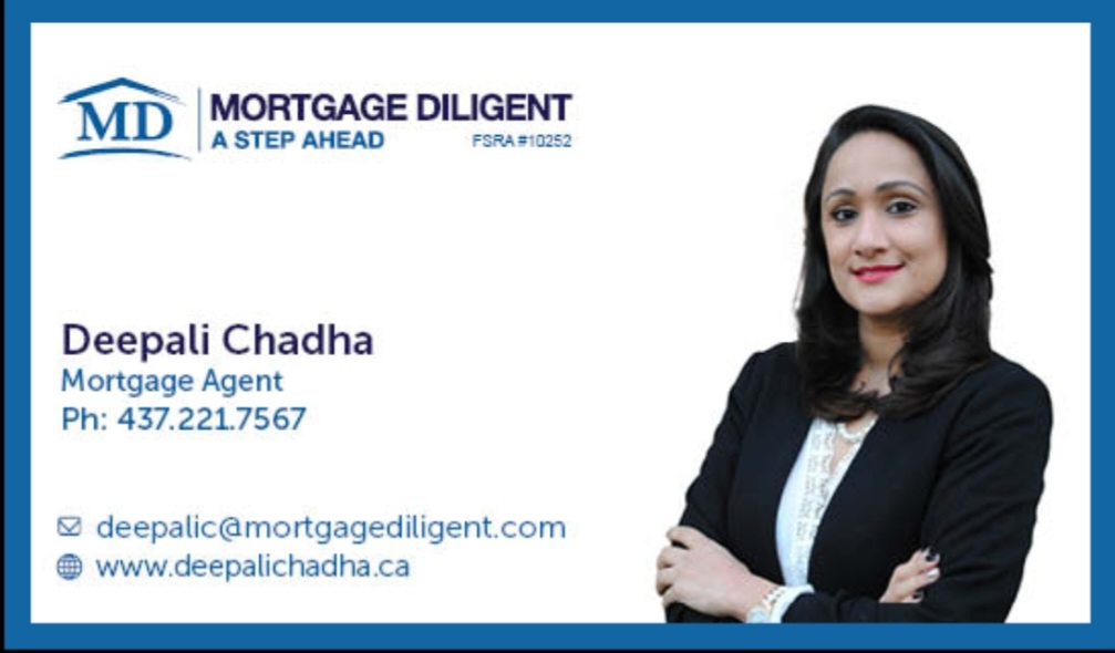 Deepali Chadha-Mortgage agent at Mortgage Diligent | 22 Humberside Ave, Brampton, ON L7A 1L4, Canada | Phone: (437) 221-7567