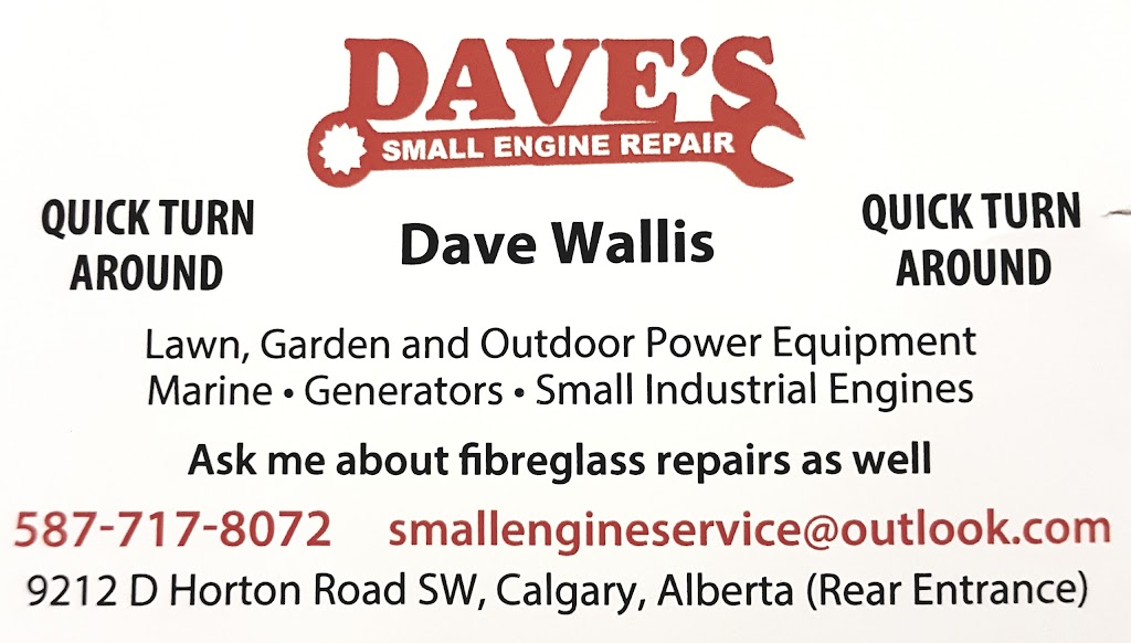 Daves Small Engine Repair | 240074 Frontier Cres Bay #13, Rocky View County, AB T1X 0N2, Canada | Phone: (587) 717-8072