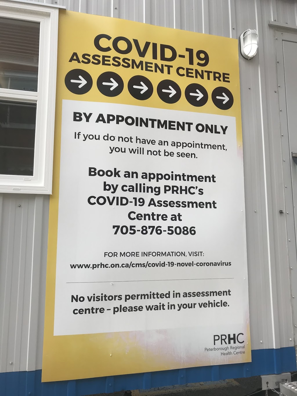 PRHC’s COVID-19 Assessment Centre | 1 Hospital Dr, Peterborough, ON K9J 7C6, Canada | Phone: (705) 876-5086