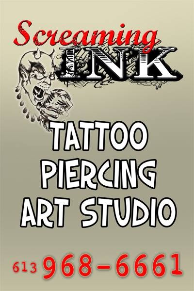 Screaming Ink | 68 Dundas St W Unit #5, Belleville, ON K8P 1A3, Canada | Phone: (613) 968-6661