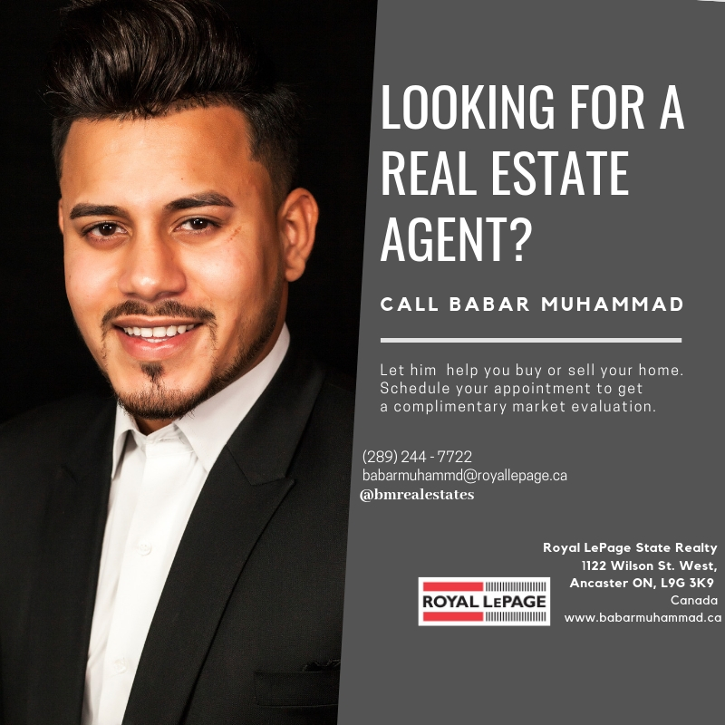 Babar Muhammad | Royal LePage State Realty | 1122 Wilson St W, Ancaster, ON L9G 3K9, Canada | Phone: (289) 244-7722