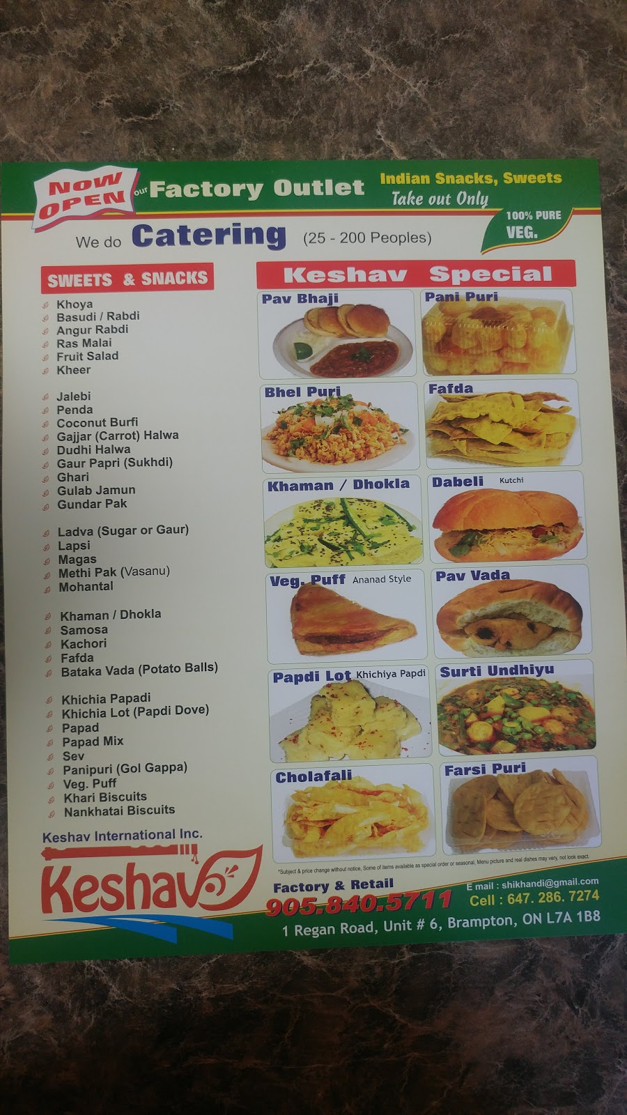 Keshav Foods | 1 Regan Rd, Brampton, ON L7A 1B8, Canada | Phone: (905) 840-5711