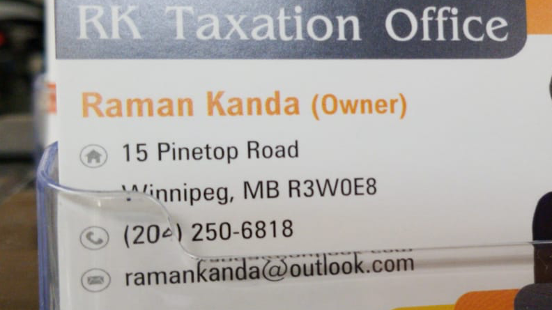 RK Taxation Office | 15 Pinetop Rd, Winnipeg, MB R3W 0E8, Canada | Phone: (204) 250-6818