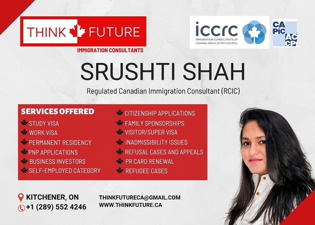 Think Future Immigration Consultants | 14 Timber Ridge Ct, Kitchener, ON N2P 2K4, Canada | Phone: (289) 552-4246