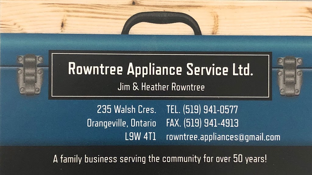 Rowntree Appliance Service Ltd. | 235 Walsh Crescent, Orangeville, ON L9W 4T1, Canada | Phone: (519) 941-0577