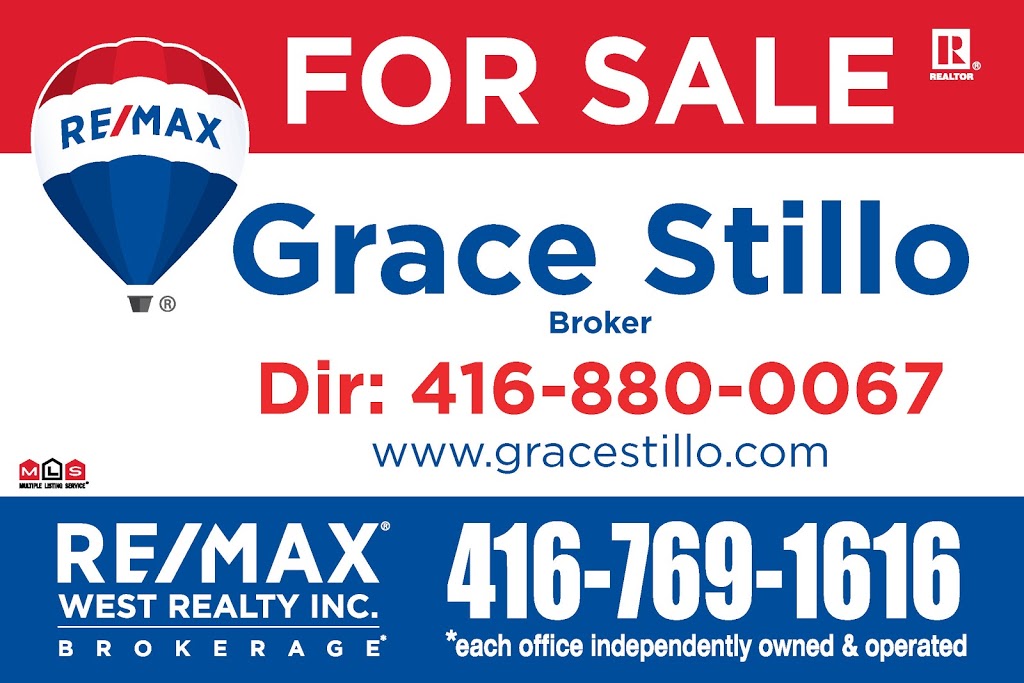 Real Estate Agent - Grace Stillo - RE/MAX West Realty Inc., Brok | 1678 Bloor St W 4th Floor, Toronto, ON M6P 1A9, Canada | Phone: (416) 880-0067