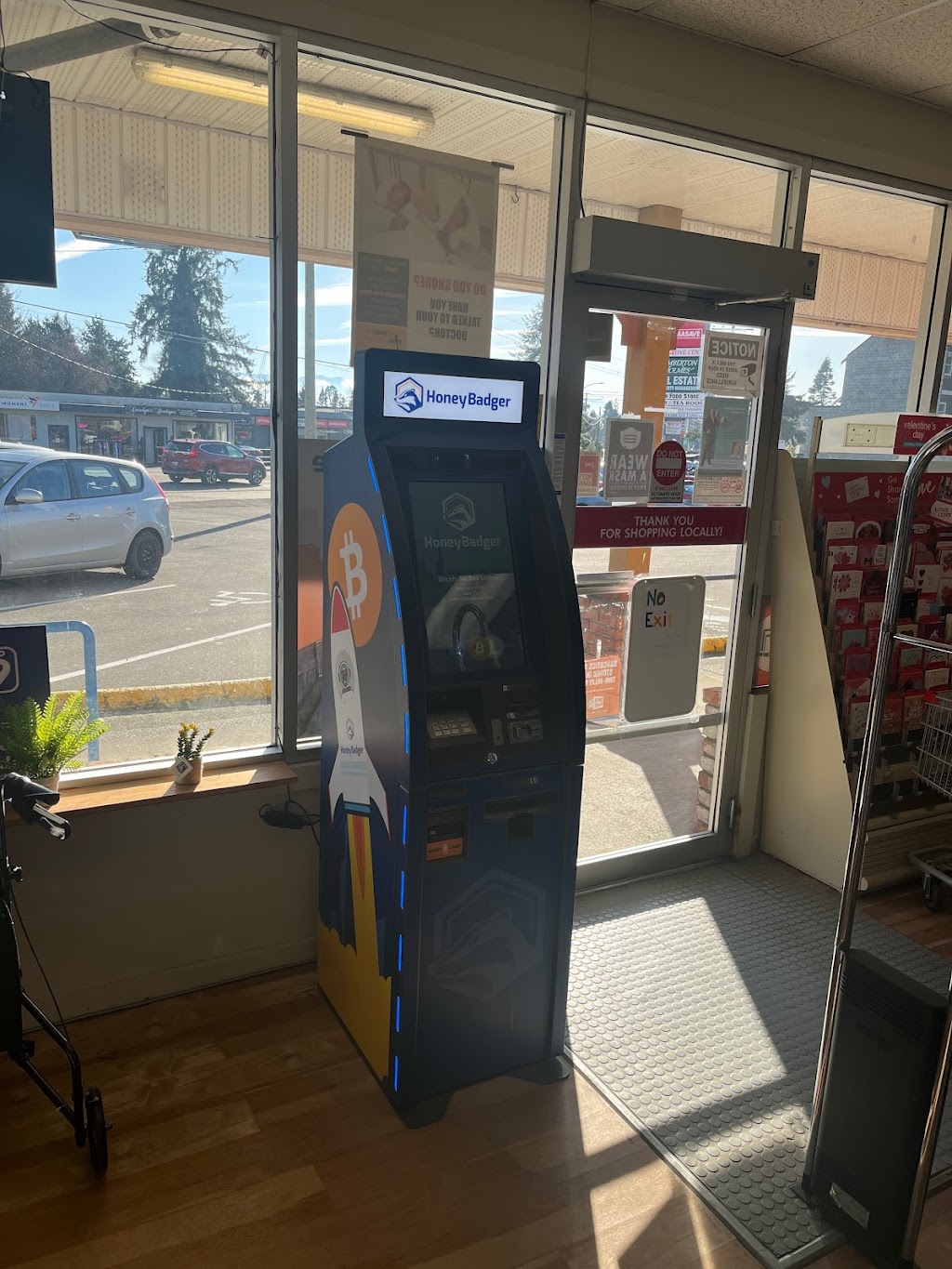 HoneyBadger Bitcoin ATM at Pharmasave Sooke | 6716 W Coast Rd, Sooke, BC V9Z 1G1, Canada | Phone: (855) 499-1149