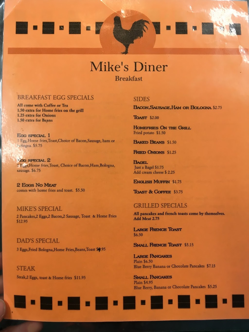 Mikes Diner | Elizabethtown-Kitley, ON K6T 1A9, Canada | Phone: (613) 342-3131