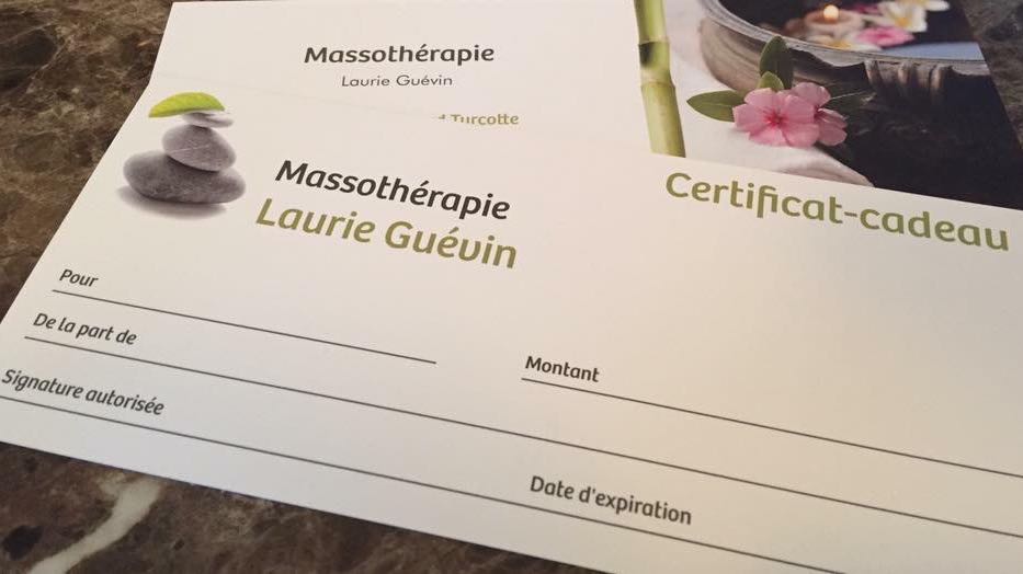 Massothérapie Laurie Guévin | 100 Rue Ouimet, Trois-Rivières, QC G8T 6E1, Canada | Phone: (819) 690-8059