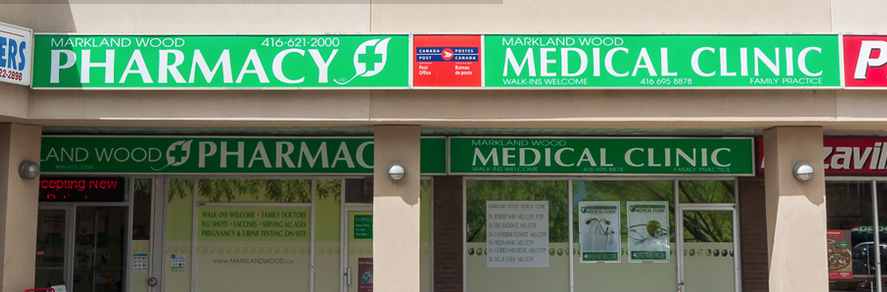 Markland Wood Pharmacy | 4335 Bloor St W, Etobicoke, ON M9C 2A5, Canada | Phone: (416) 621-2000