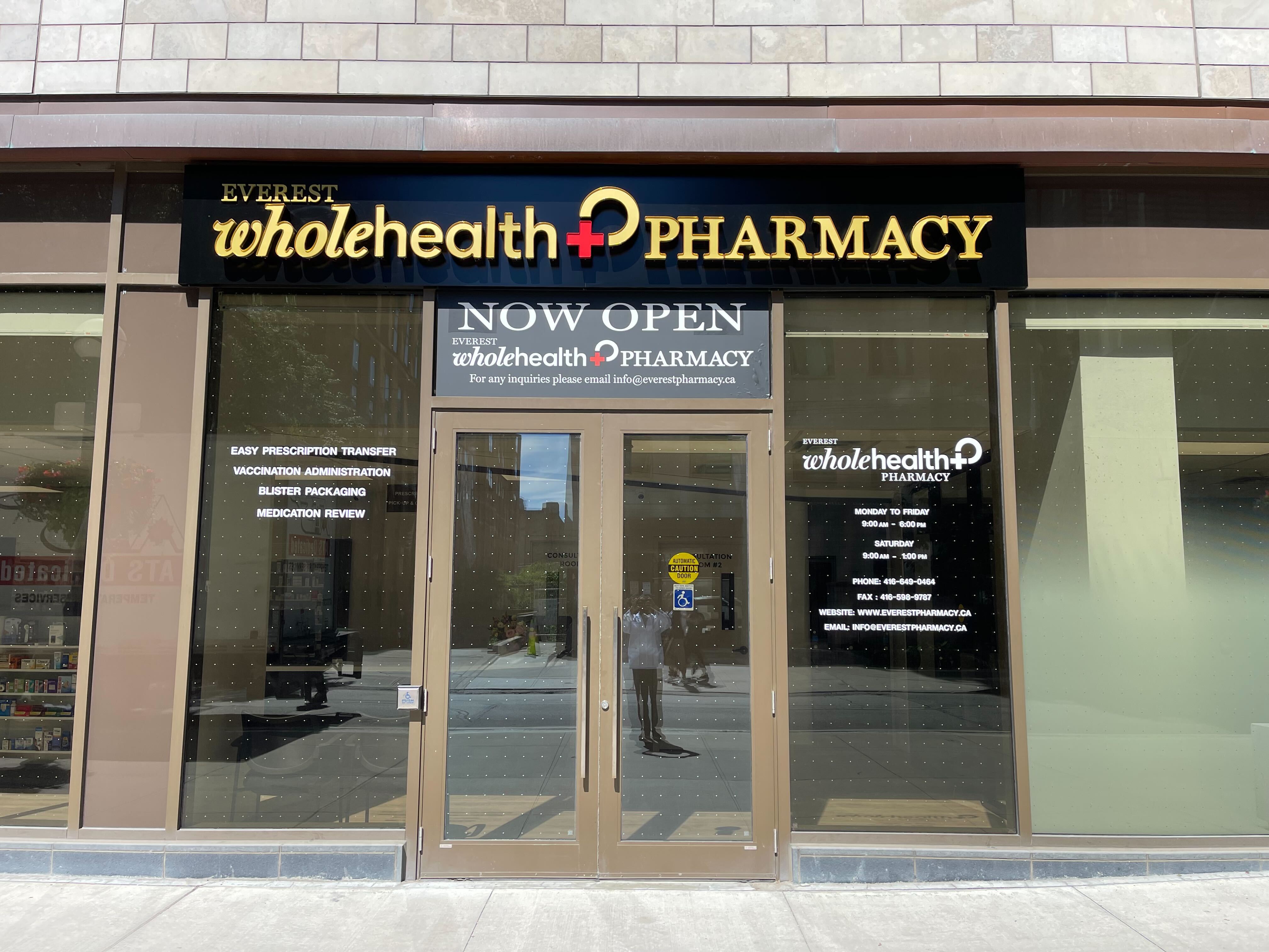 Everest Whole Health Pharmacy | 2 St Thomas St Suite 100, Toronto, ON M5S 2Z1, Canada | Phone: (416) 649-0464