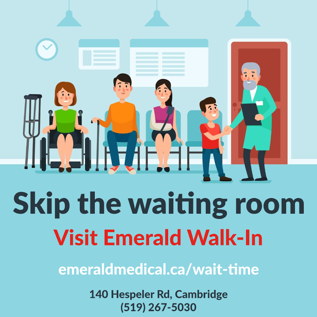 Emerald Medical Walk-In Clinic | 140 Hespeler Rd, Cambridge, ON N1R 3H2, Canada | Phone: (855) 903-0777