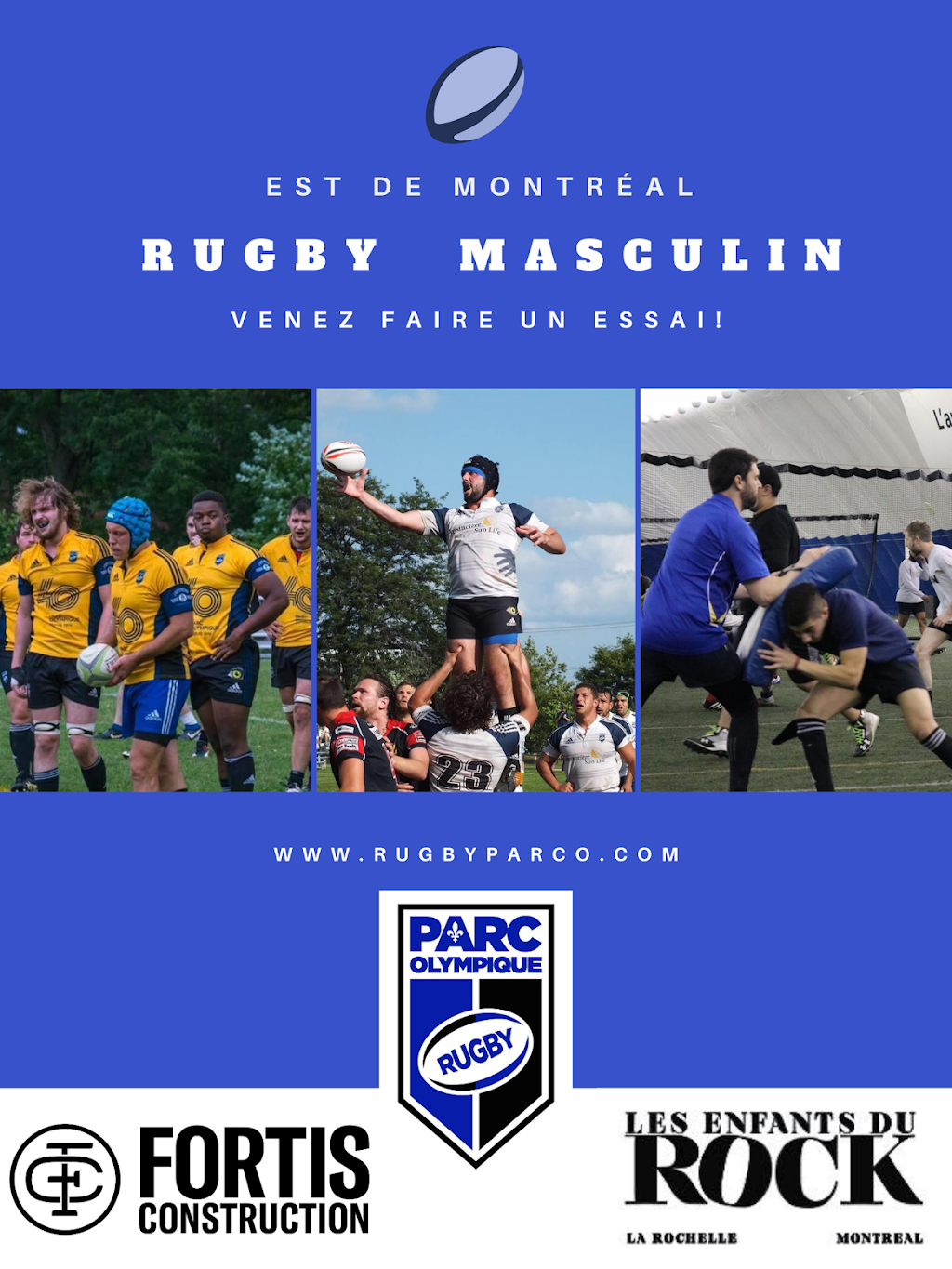 Club de Rugby Parc Olympique - PARCO | Chalet du parc Étienne-Desmarteau, Rue Beaubien E, Montréal, QC H1X 2T1, Canada | Phone: (438) 777-4622