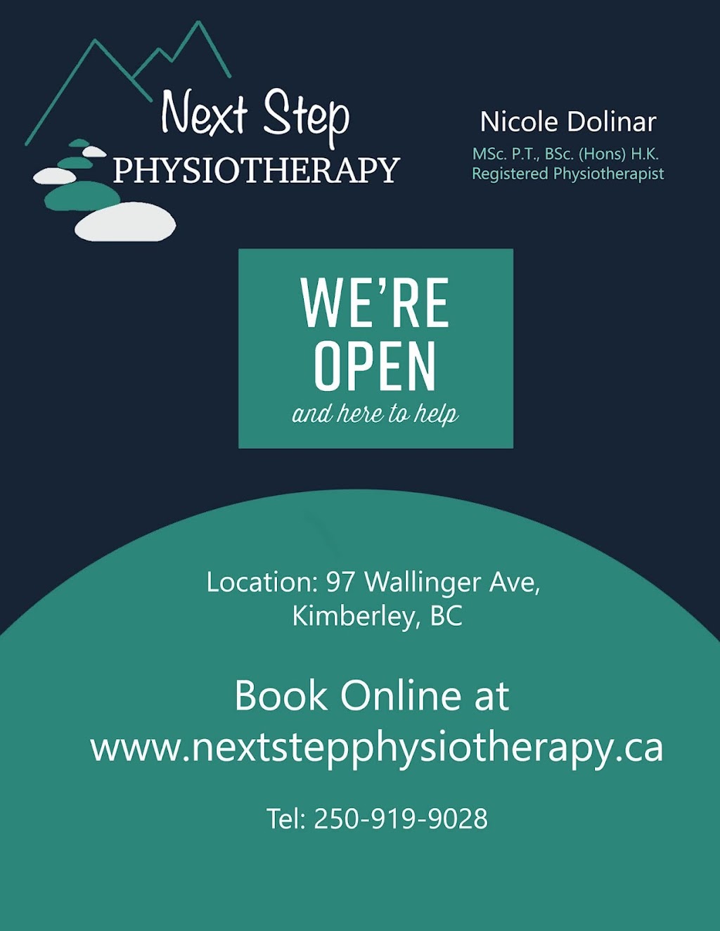 Next Step Physiotherapy | 97 Wallinger Ave, Kimberley, BC V1A 1Y6, Canada | Phone: (250) 919-9028