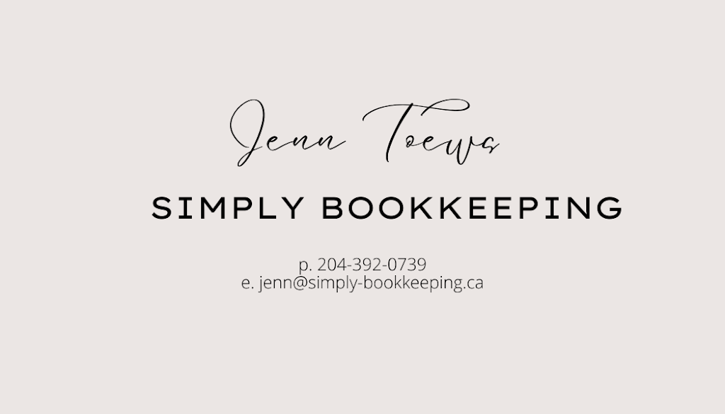 Simply Bookkeeping | 94 Amberfield Dr, Mitchell, MB R5G 2N5, Canada | Phone: (204) 392-0739