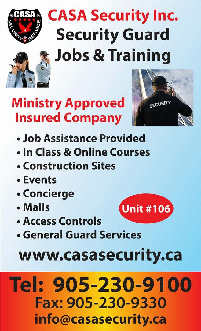 Casa Security | 1090 Peter Robertson Blvd, Brampton, ON L6R 3B3, Canada | Phone: (905) 230-9100