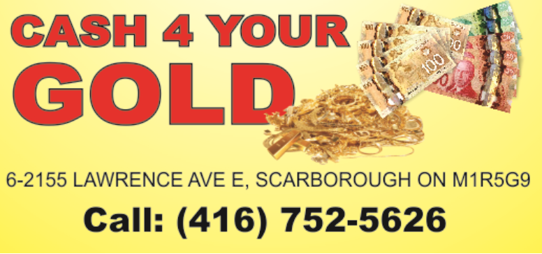 Cash For Your Gold | 2155 Lawrence Ave E #6a, Scarborough, ON M1R 5G9, Canada | Phone: (416) 748-5626