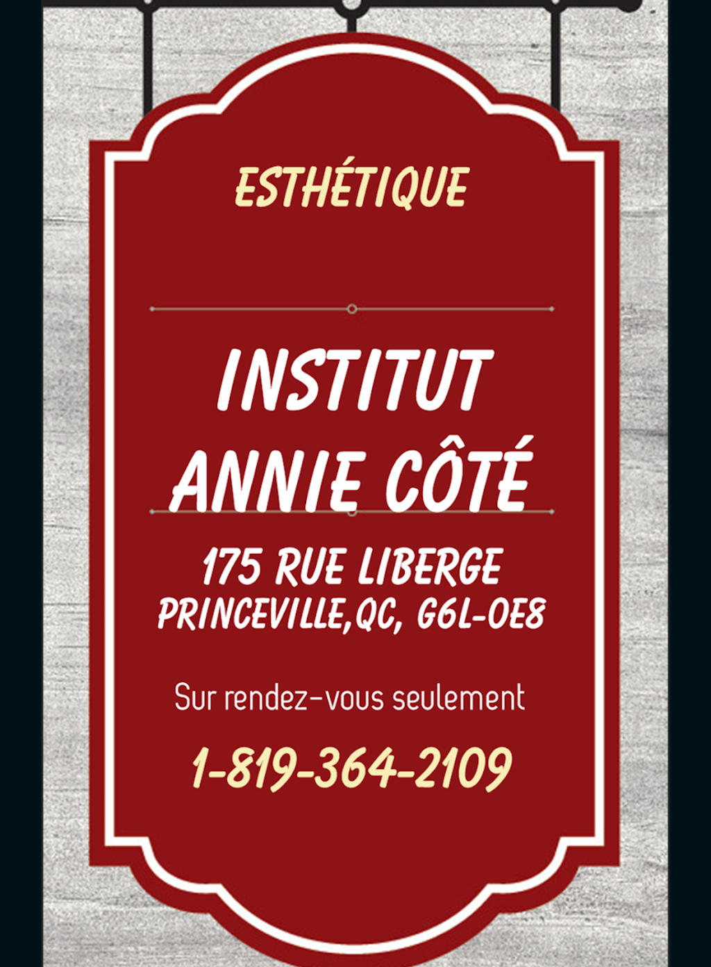 Institut Annie Cote Enr | 175 Rue Liberge, Princeville, QC G6L 0E8, Canada | Phone: (819) 364-2109