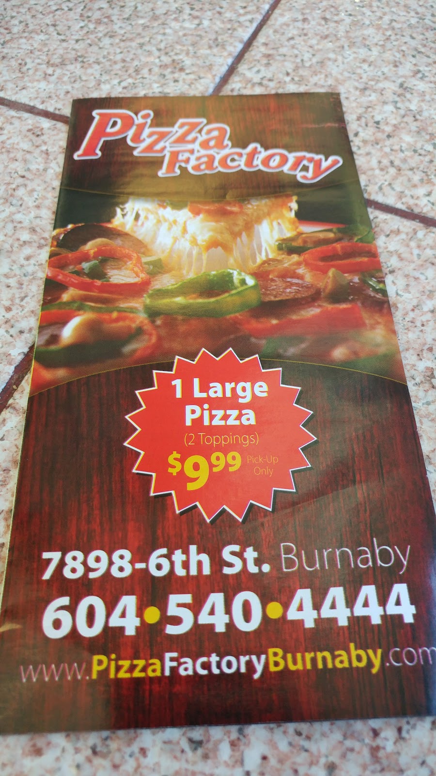 Pizza Factory | 7898 6th St, Burnaby, BC V3N 3N3, Canada | Phone: (604) 540-4444