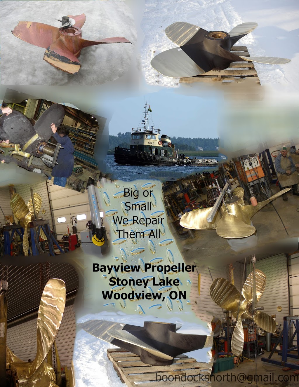 Bayview Propeller Repair | 832 Northeys Bay Road, County Rd. 56, Woodview, ON K0L 3E0, Canada | Phone: (705) 654-4409