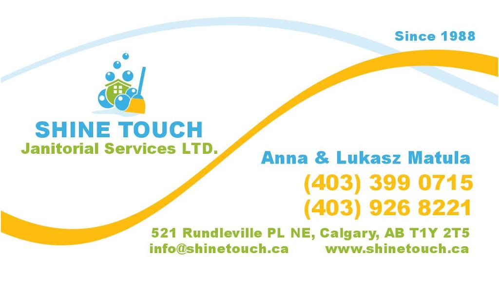 Shine Touch Janitorial Services Ltd. | 521 Rundleville Pl NE, Calgary, AB T1Y 2T5, Canada | Phone: (403) 399-0715