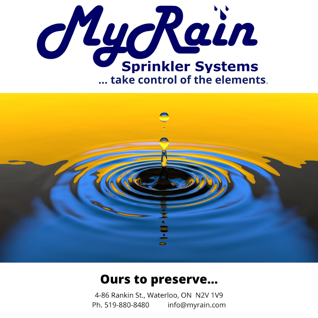 MyRain Sprinkler Systems | 86 Rankin St, Waterloo, ON N2V 1V9, Canada | Phone: (519) 880-8480