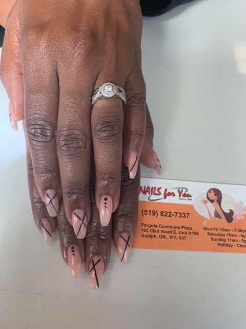 Nails For You | 103 Clair Rd E Unit H106, Guelph, ON N1L 0J7, Canada | Phone: (519) 822-7337